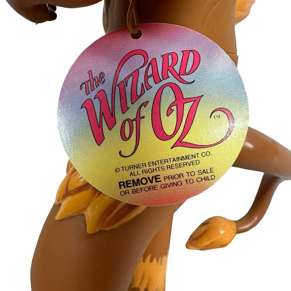 Vintage 1995 Wizard of Oz Cowardly Lion Vinyl Action Figure Turner Ent 8